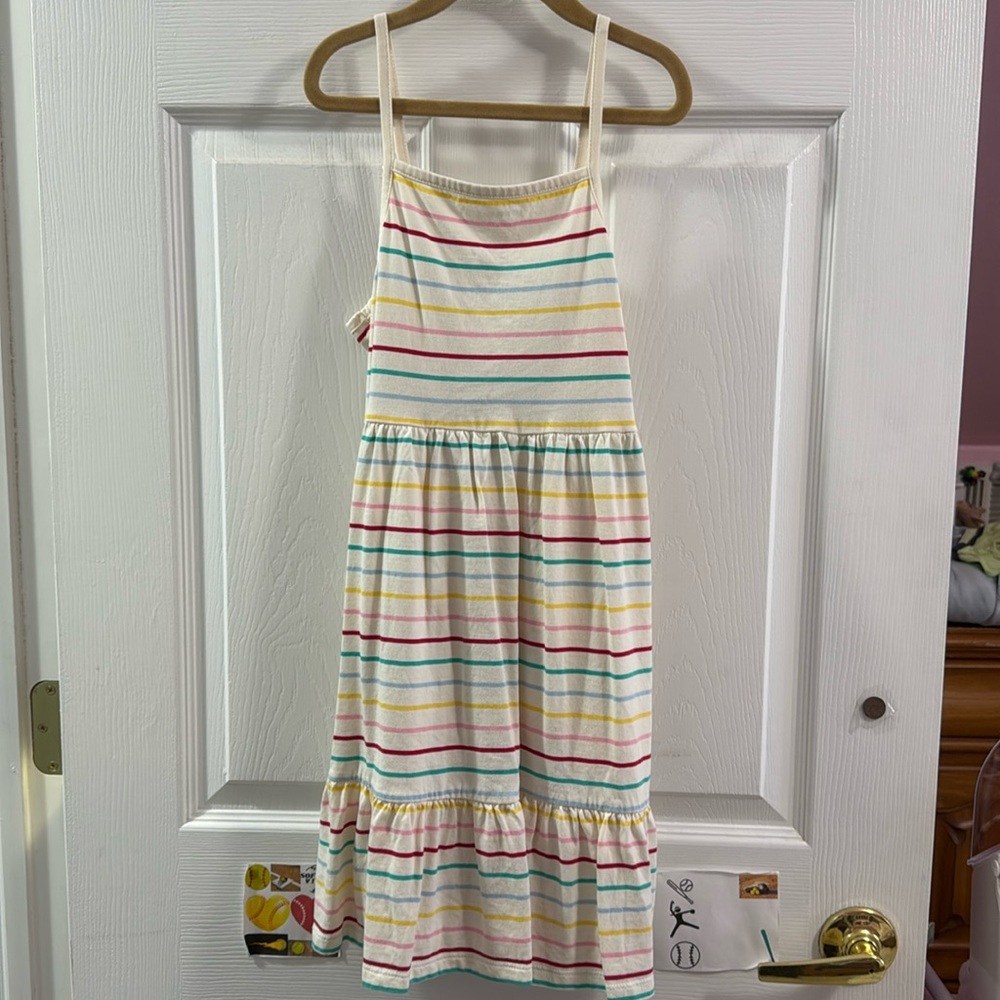 Old navy striped rainbow sleeveless tiered dress